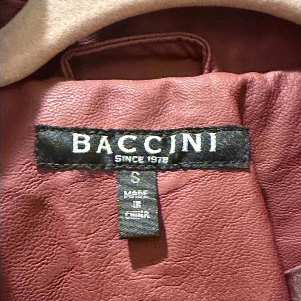 Deep Red Leather-look Jacket - Picture 2 of 5